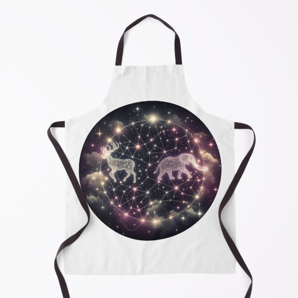 Item preview, Celestial Connections: Deer and Elephant Starry Constellation Art designed and sold by latelierdechris.