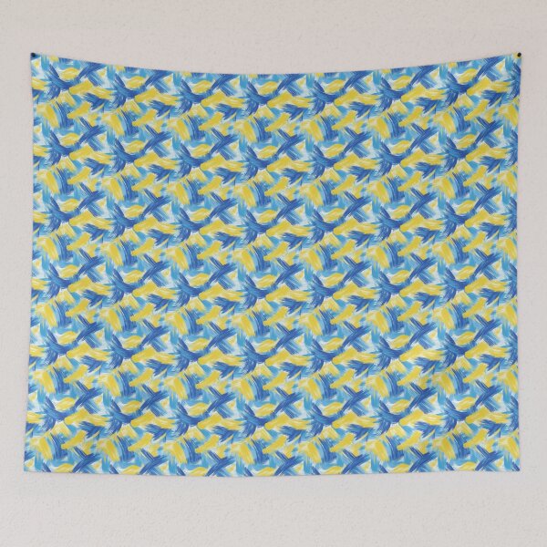 Item preview, Expressive Blend of Blue and Yellow Shades designed and sold by MidArtForge.