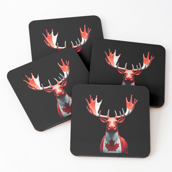 Item preview,  Maple Leaf Patriotic Moose Canadian Flag -  Canada Proud  designed and sold by Smix Pixels.