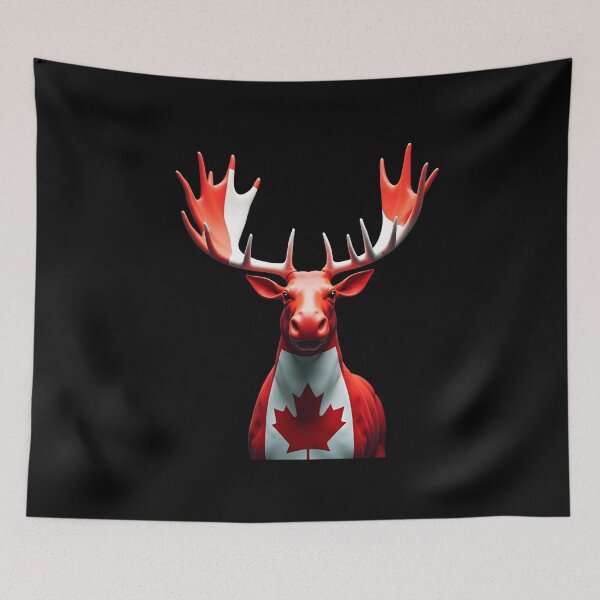 Item preview,  Maple Leaf Patriotic Moose Canadian Flag -  Canada Proud  designed and sold by Smix Pixels.