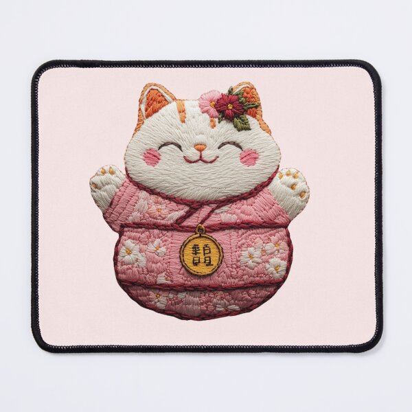 Item preview, Maneki Neko in Sakura Kimono – Lucky Cat designed and sold by KorArtStudio.