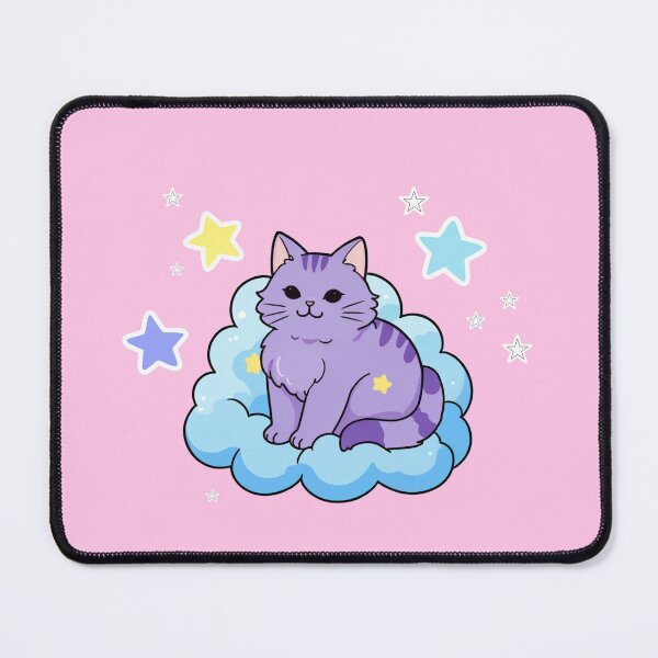 Item preview, Cat on Cloud with Stars Sticker designed and sold by Curious Conquests.
