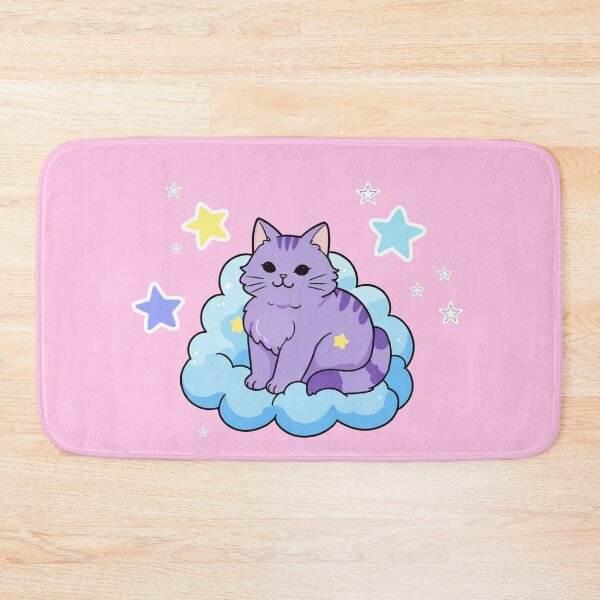 Item preview, Cat on Cloud with Stars Sticker designed and sold by Curious Conquests.