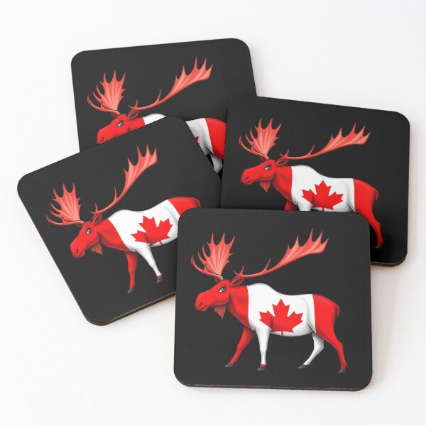 Item preview, Maple Leaf Patriotic Moose Canadian Flag -  Canada Proud  designed and sold by Smix Pixels.