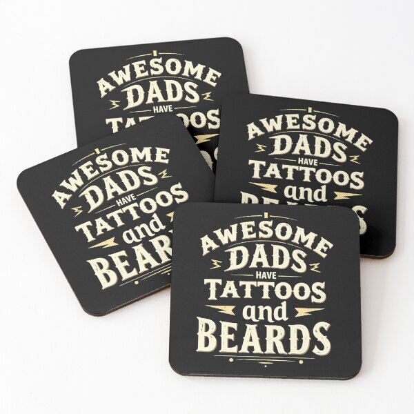 Item preview, Awesome Dads Have Tattoos and Beards designed and sold by Haji  Kamora.