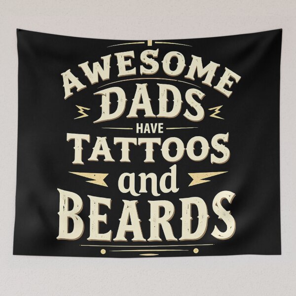 Item preview, Awesome Dads Have Tattoos and Beards designed and sold by Haji  Kamora.