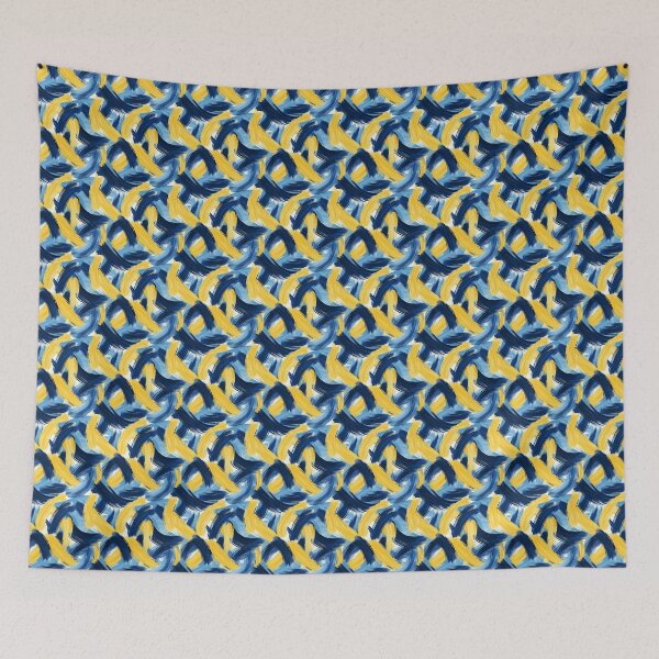 Item preview, Expressive Blend of Blue and Yellow Shades designed and sold by MidArtForge.