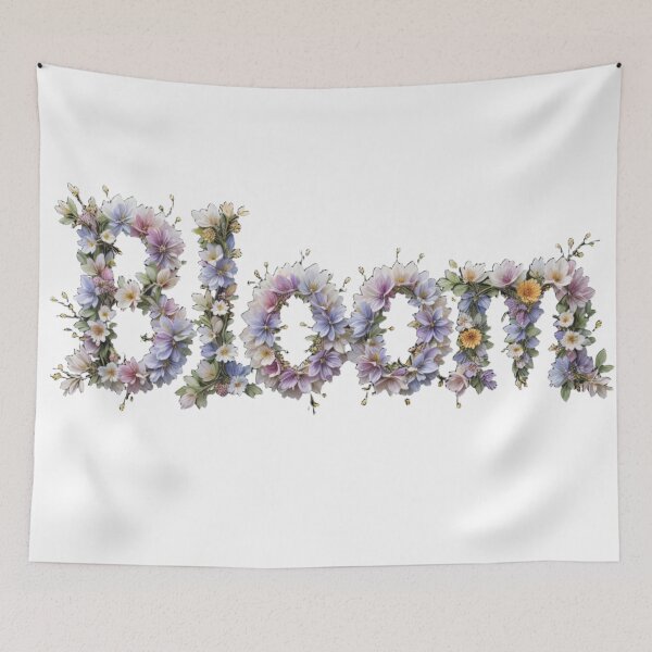Item preview, Floral Bloom Typography: Vibrant Botanical Design designed and sold by latelierdechris.