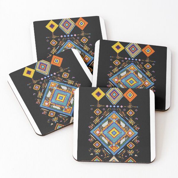 Item preview, "Vibrant Beaded Geometric Art: Colorful Tribal-Inspired Pattern" designed and sold by IINSPIRA.