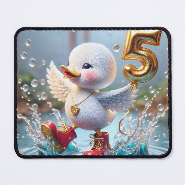 Item preview, Happy Duckling With #5 Balloon designed and sold by Maria Dryfhout.
