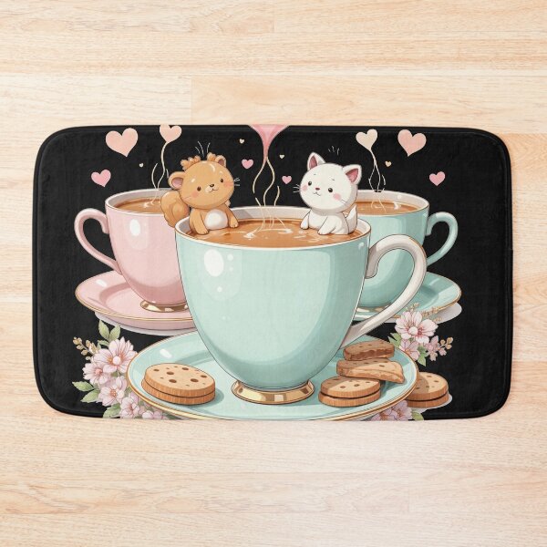 Item preview, Cozy Tea Time: Adorable Animal Kawaii Design designed and sold by latelierdechris.