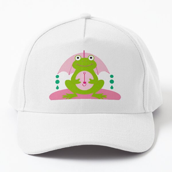 Aperçu de l'œuvre Grenouille potelée assise sur un nénuphar tenant un petit parapluie, autocollant amphibien mignon créée et vendue par AlwaysHome.