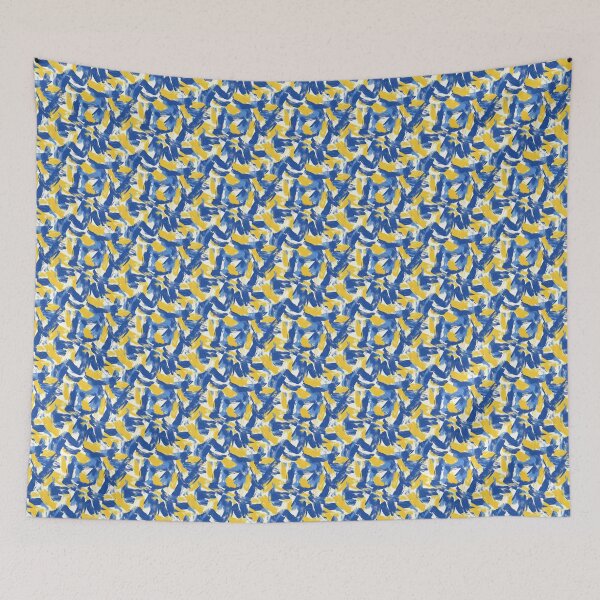 Item preview, Expressive Blend of Blue and Yellow Shades designed and sold by MidArtForge.