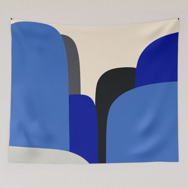Item preview, Contemporary Art Aesthetic | "Megalith" Blue Geometric Shapes designed and sold by A-Deco.