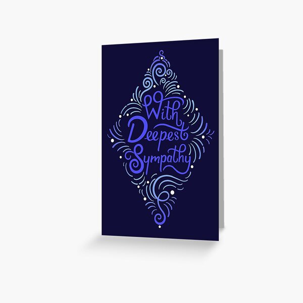 Item preview, With Deepest Sympathy - Sympathy Card (Dark Blue) designed and sold by SStormes.