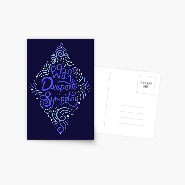 Item preview, With Deepest Sympathy - Sympathy Card (Dark Blue) designed and sold by SStormes.