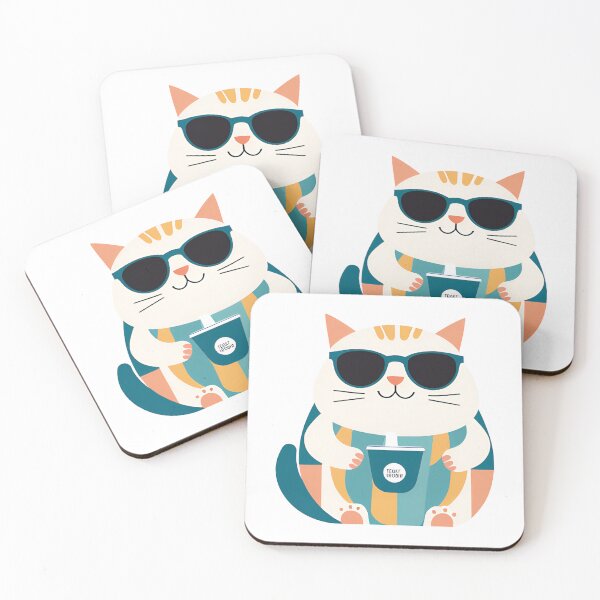 Item preview, Cute Cat Peeking Out of a Teacup with "Tea Time Meow" Written on It, Cozy and Adorable Sticker designed and sold by AlwaysHome.