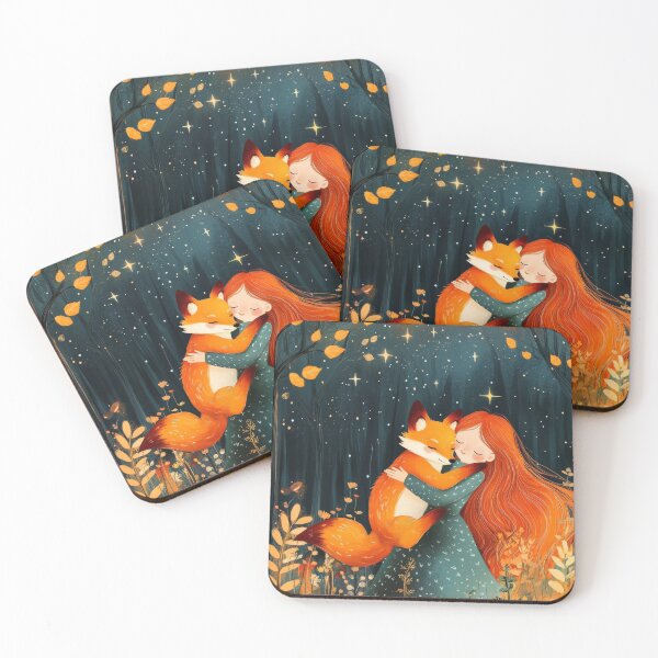 Item preview, Little girl with fox illustration designed and sold by Julia Shepeleva.