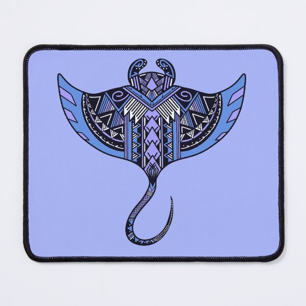 Item preview, Light Blue Tribal Manta Ray designed and sold by Steeb757.