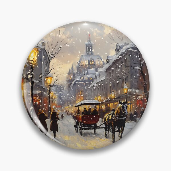 Item preview, Vintage Winter in Old Montreal designed and sold by daila70.