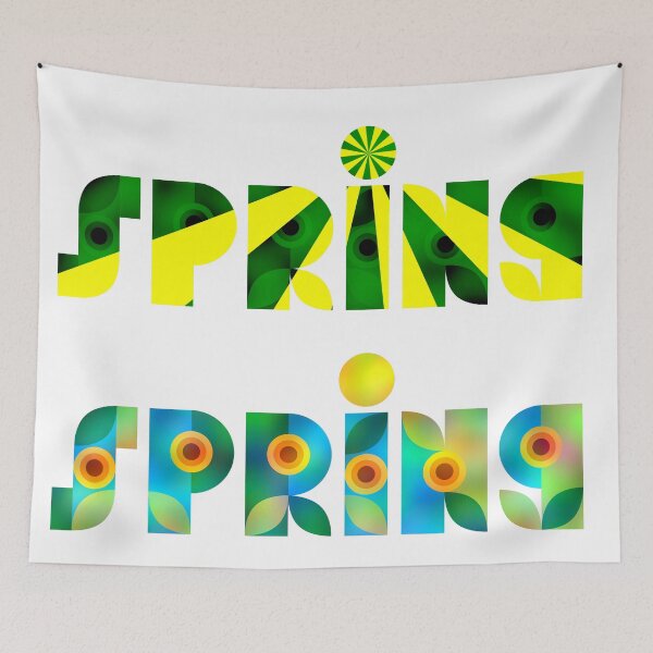 Item preview, Bauhaus Spring – Geometric Green Typography designed and sold by GuettoUnderClothing.
