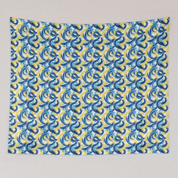 Item preview, Expressive Blend of Blue and Yellow Shades designed and sold by MidArtForge.