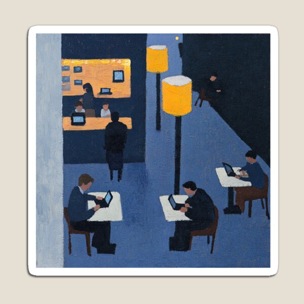 Item preview, Cybercafe | Post-impressionist painting style designed and sold by ComicsFactory.