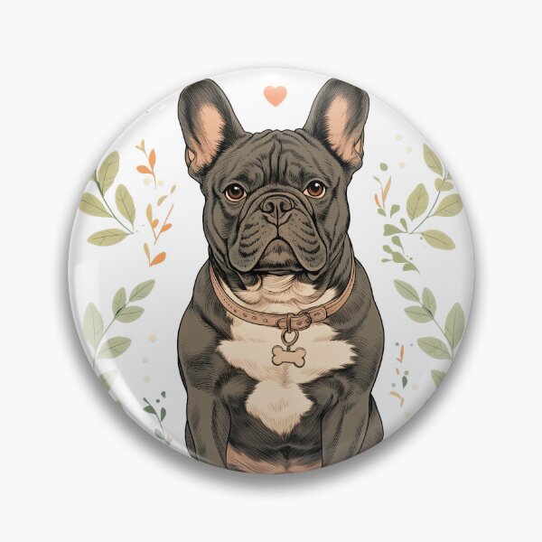 Item preview, rench Bulldog with Thank You Message and Floral Frame designed and sold by MirraStore.