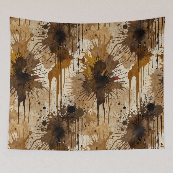 Item preview, Inked Emotions - Vintage Grunge Watercolor Pattern with Coffee Stains & Torn Newspaper designed and sold by WeirdlyWorn.