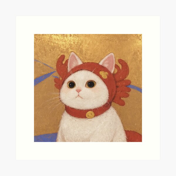 Vista previa del artículo con la obra «Lindo gato cangrejo», diseñado y vendido por madebysofi444.