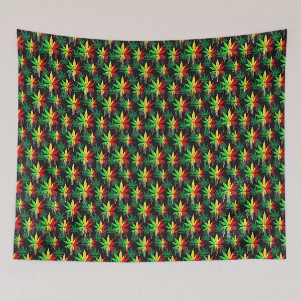 Item preview, 420 Rasta Jamaica Pot Weed Leaf Red Yellow Green Marijuana Print designed and sold by FestDrip.