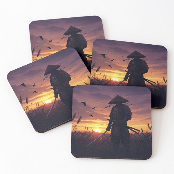 Item preview, Samurai against the backdrop of the setting sun designed and sold by kubawsx.