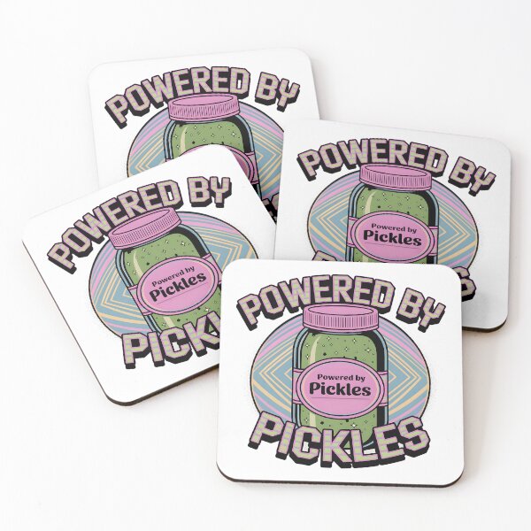 Item preview, Powered by Pickles: Retro Foodie Fun T-Shirt designed and sold by AnnDesignStudio.