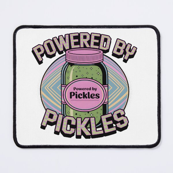 Item preview, Powered by Pickles: Retro Foodie Fun T-Shirt designed and sold by AnnDesignStudio.