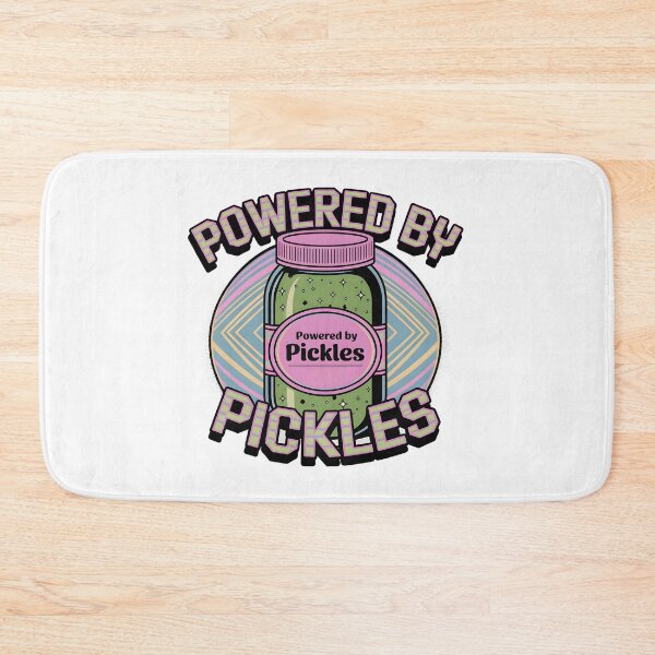 Item preview, Powered by Pickles: Retro Foodie Fun T-Shirt designed and sold by AnnDesignStudio.