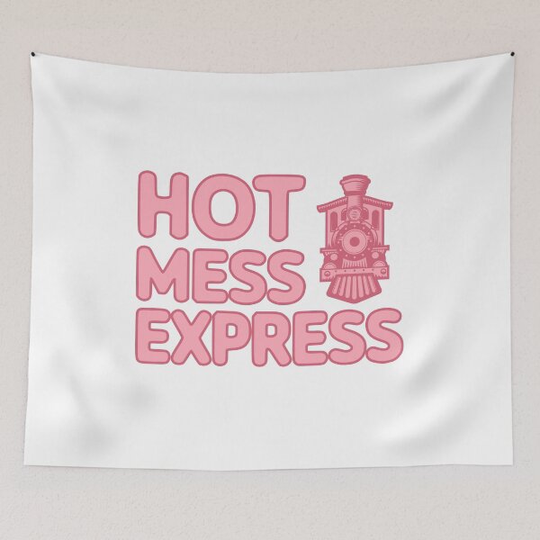 Item preview, Hot Mess Express! Cute Pink Girly Pun designed and sold by PMCreative.