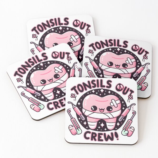 Item preview, Cute Tonsils Out Crew Kawaii Tonsillectomy Recovery T-Shirt designed and sold by AnnDesignStudio.