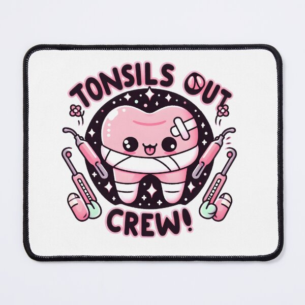 Item preview, Cute Tonsils Out Crew Kawaii Tonsillectomy Recovery T-Shirt designed and sold by AnnDesignStudio.