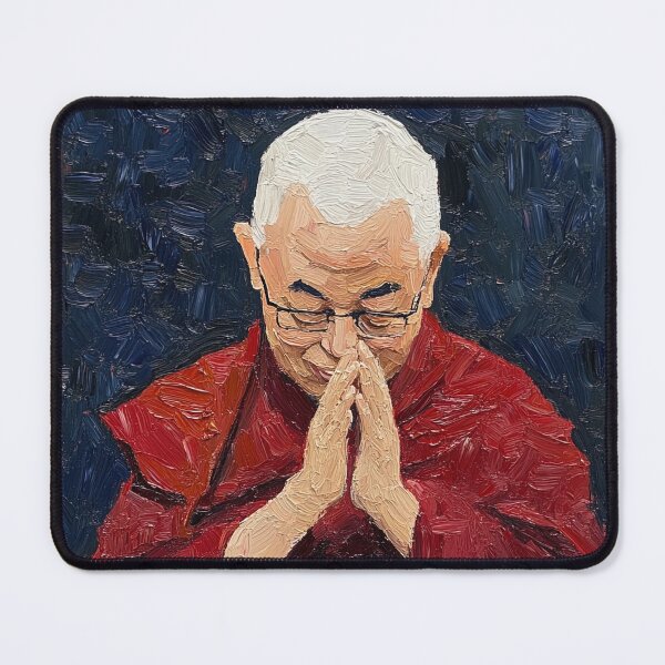 Item preview, Dalai Lama | Post-impressionist painting style designed and sold by ComicsFactory.