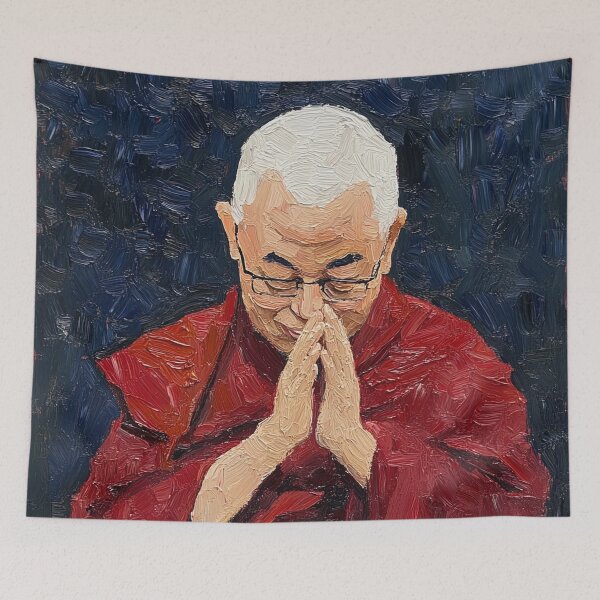 Item preview, Dalai Lama | Post-impressionist painting style designed and sold by ComicsFactory.