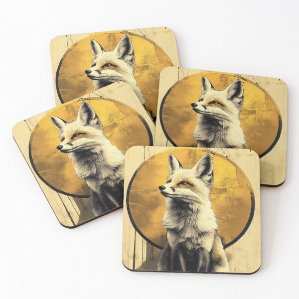 Item preview, Elegant Abstract Golden Fox designed and sold by Earth Celebration Designs.