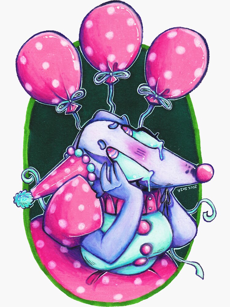 Thumbnail 3 of 3, Sticker, Birthday Girl designed and sold by maniczombiegirl.