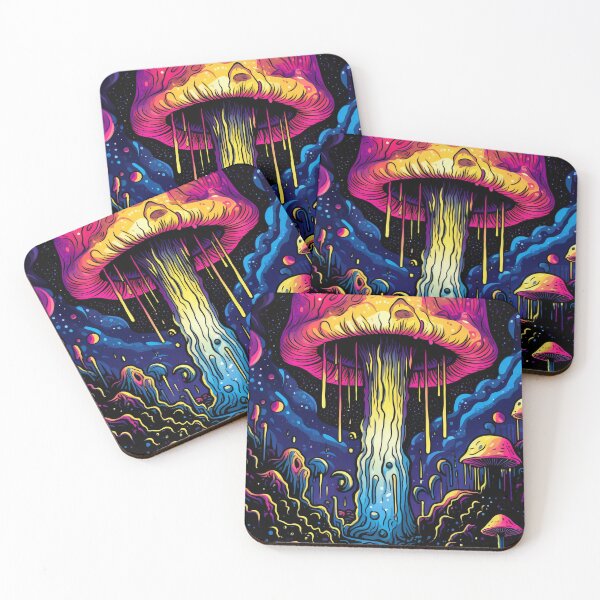 Item preview, UV Glow Blacklight Reactive Magic Mushrooms  designed and sold by FestDrip.