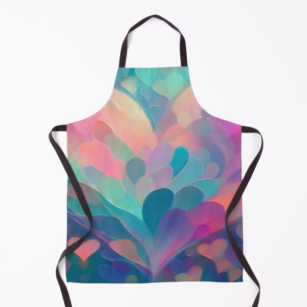 Aperçu de l'œuvre Coeurs en peinture à l'huile pastel, coeurs d'amour, conception de coeur dans des couleurs pastel froides, touches de peinture à l'huile et coups de pinceau créée et vendue par navitalidesign.