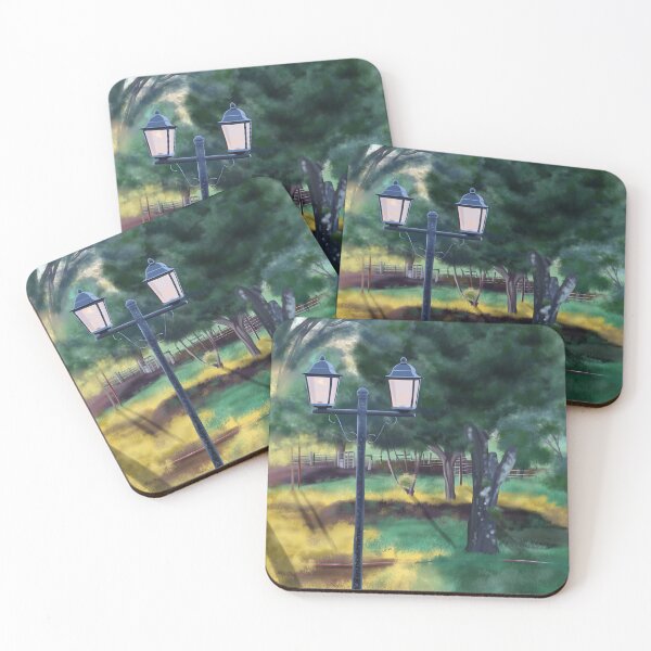 Item preview, Vintage street lamp on a bucolic landscape designed and sold by AssortedDrawings.