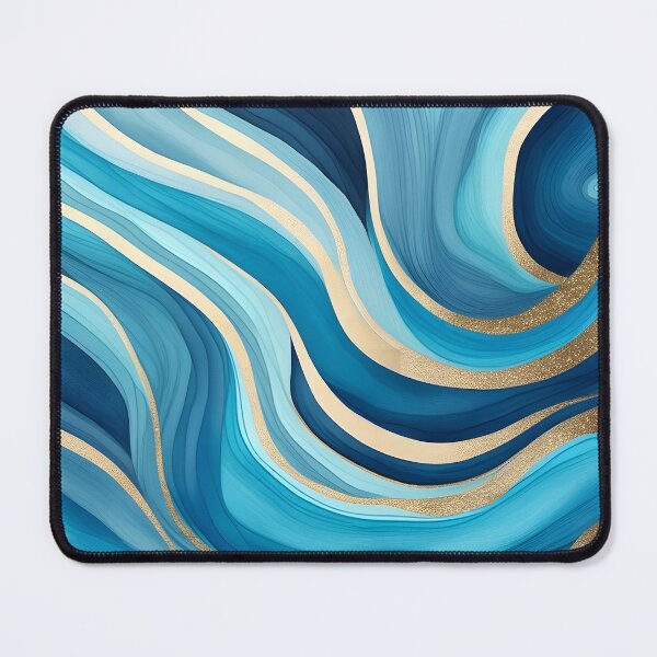 Item preview, Blue Watercolor Elegant Ocean  Abstract Swirl Pattern, patterns blue designed and sold by Collagedream.