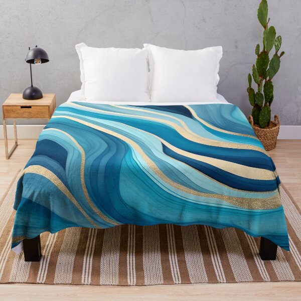 Item preview, Blue Watercolor Elegant Ocean  Abstract Swirl Pattern, patterns blue designed and sold by Collagedream.