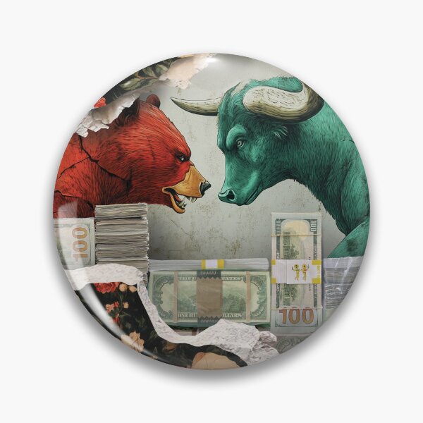 Item preview, Bull vs Bear Wall Street Money Wall Art designed and sold by annimo.
