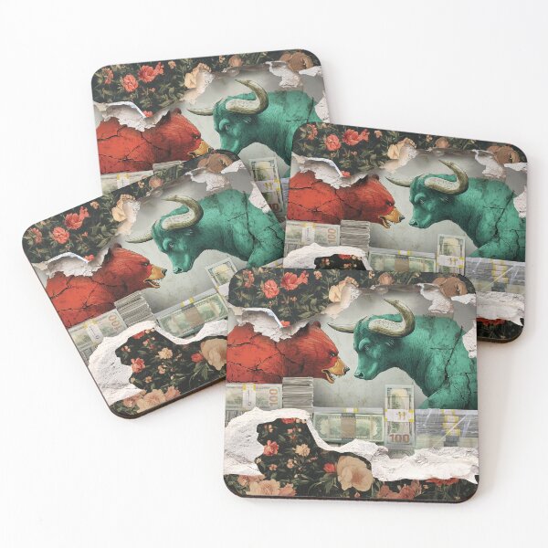 Item preview, Bull vs Bear Wall Street Money Wall Art designed and sold by annimo.
