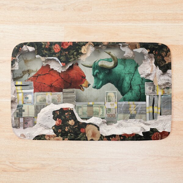 Item preview, Bull vs Bear Wall Street Money Wall Art designed and sold by annimo.